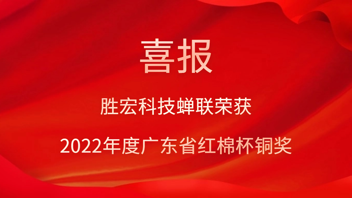 巅峰国际科技荣获2022年度广东省红棉杯铜奖